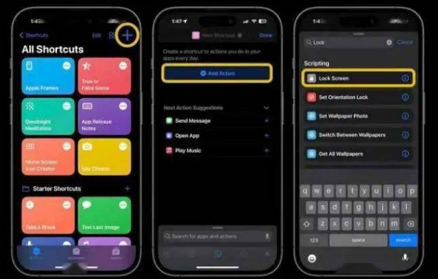 美兰苹果14锁屏维修店分享iPhone14升级iOS16.4后如何创建锁屏快捷方式 